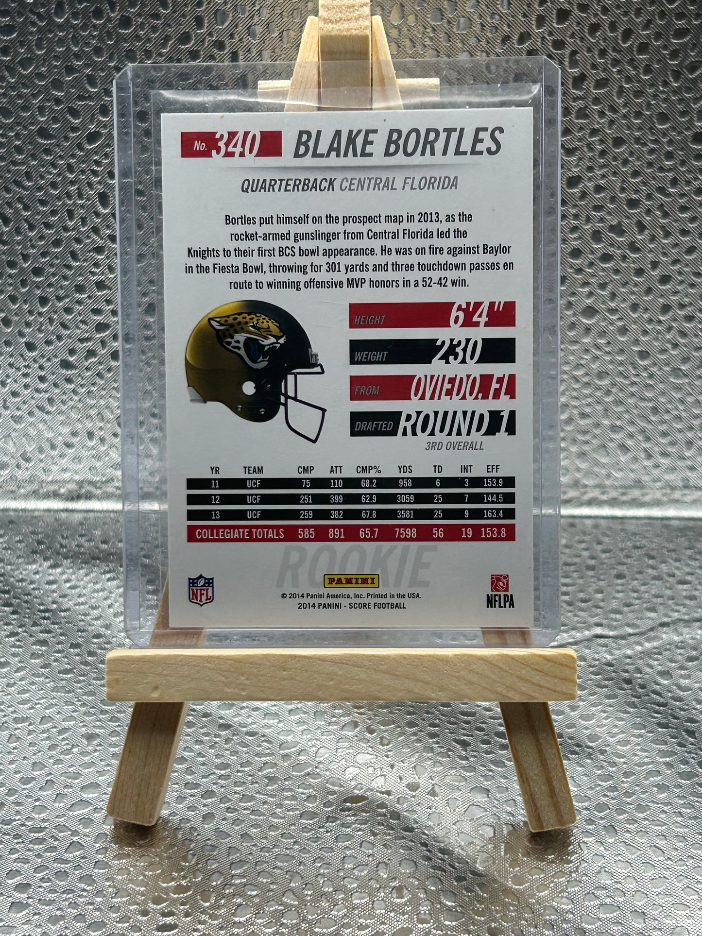 2014 Panini Score Football Blake Bortles Rookie Card