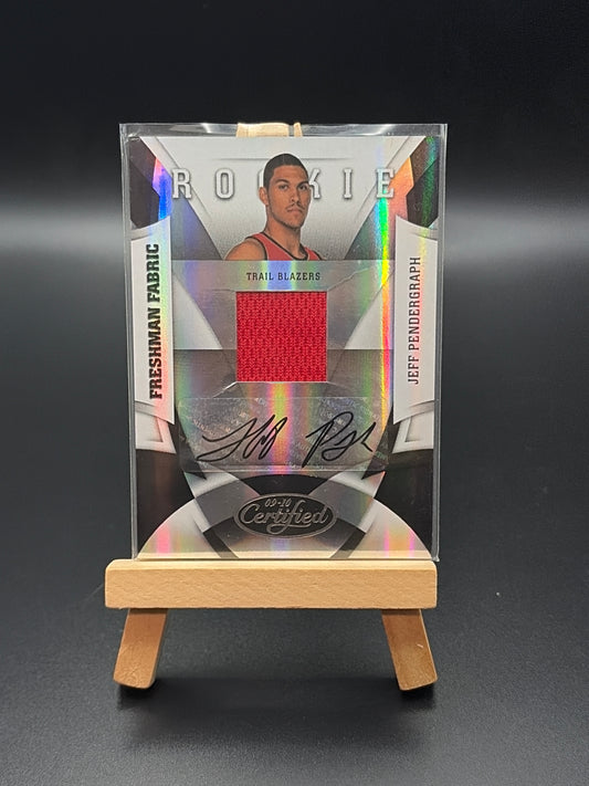 2010 Panini Jeff Pendageaph Rookie Card, Autographed, and Numbered/399