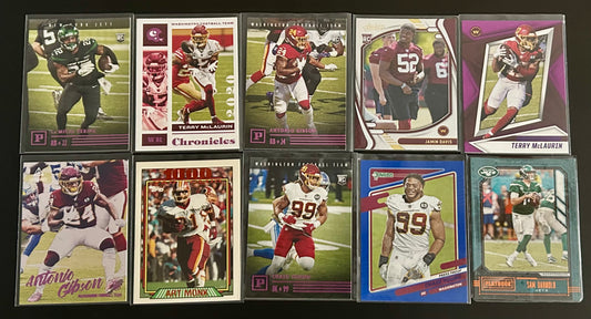 NFL Mixed Teams and Players 10 Card Lot