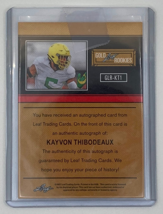 Kayvon Thibodeaux Card Signed and Numbered