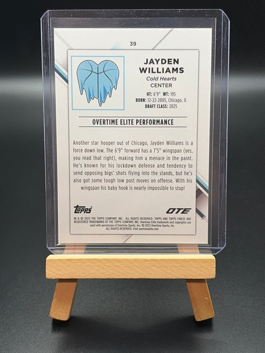 2022 Topps Finest OTE Overtime Elite Pink Prism Refractor /125 Jayden Williams RC