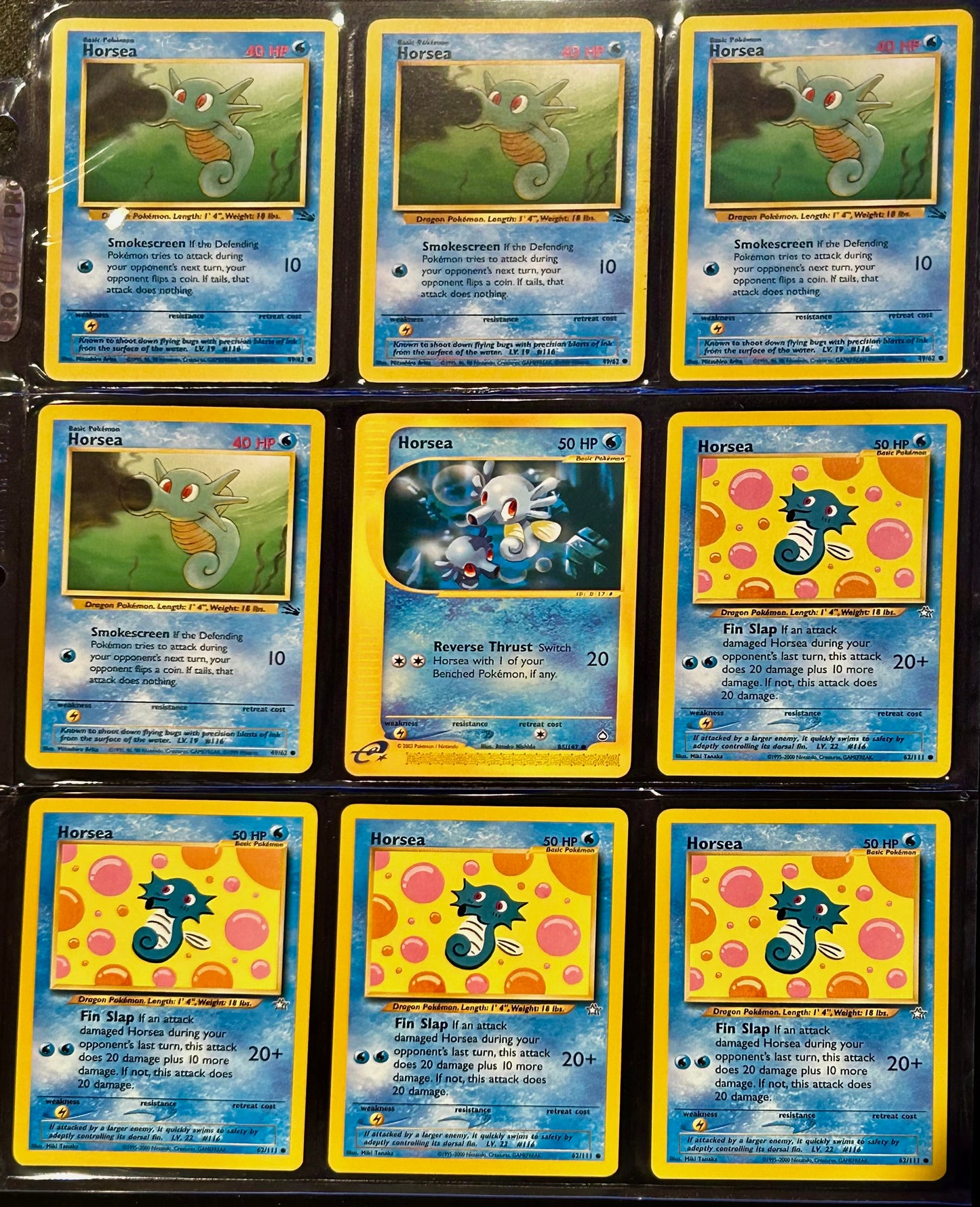 9 Card Horsea lot