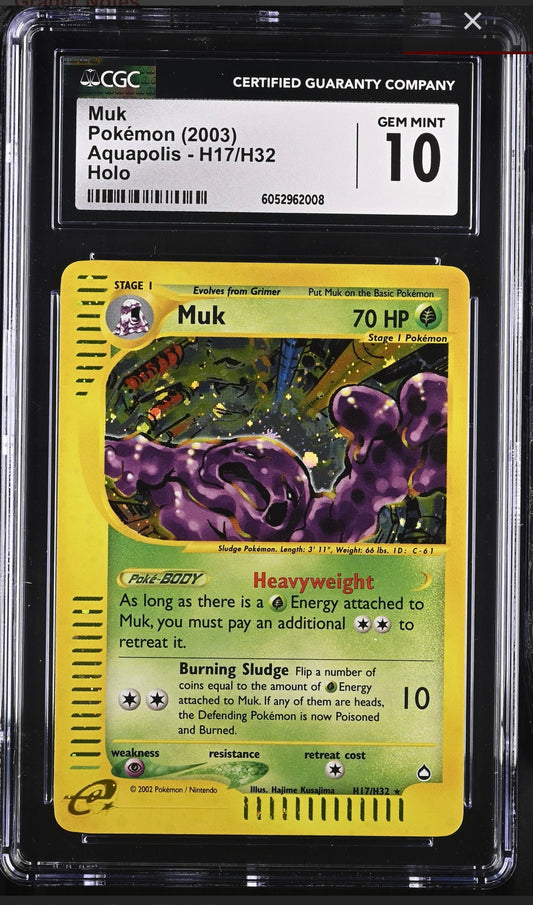 Muk - Aquapolis H17 (AQ) Holo Rare CGC 10