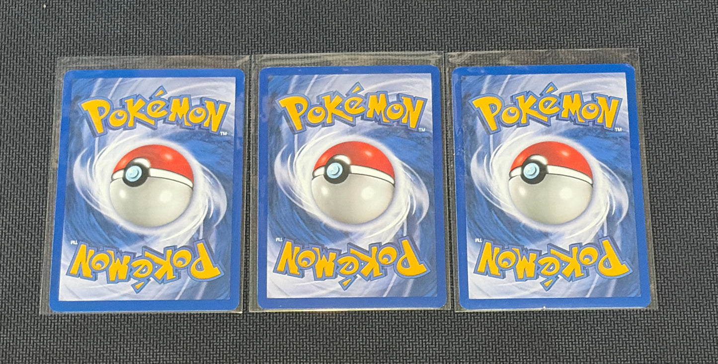 Growlithe - Base Set (BS) UnCommon 3 card lot LP