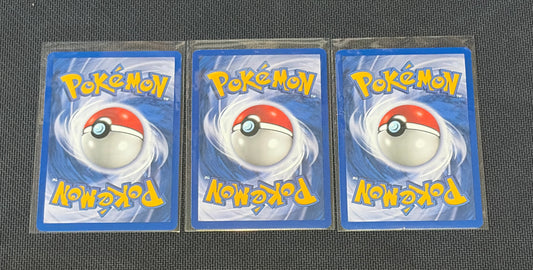 Growlithe - Base Set (BS) UnCommon 3 card lot LP