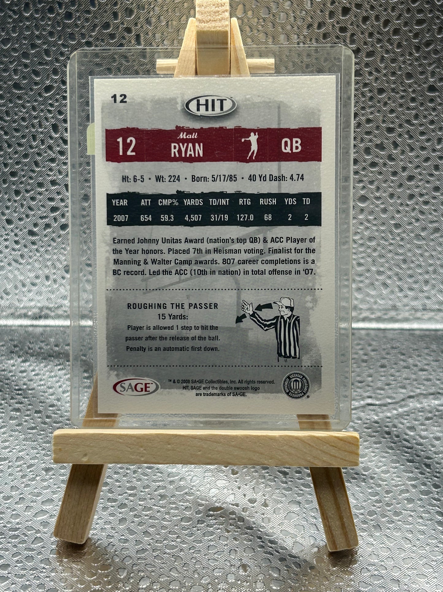 2008 Sage Hit Matt Ryan