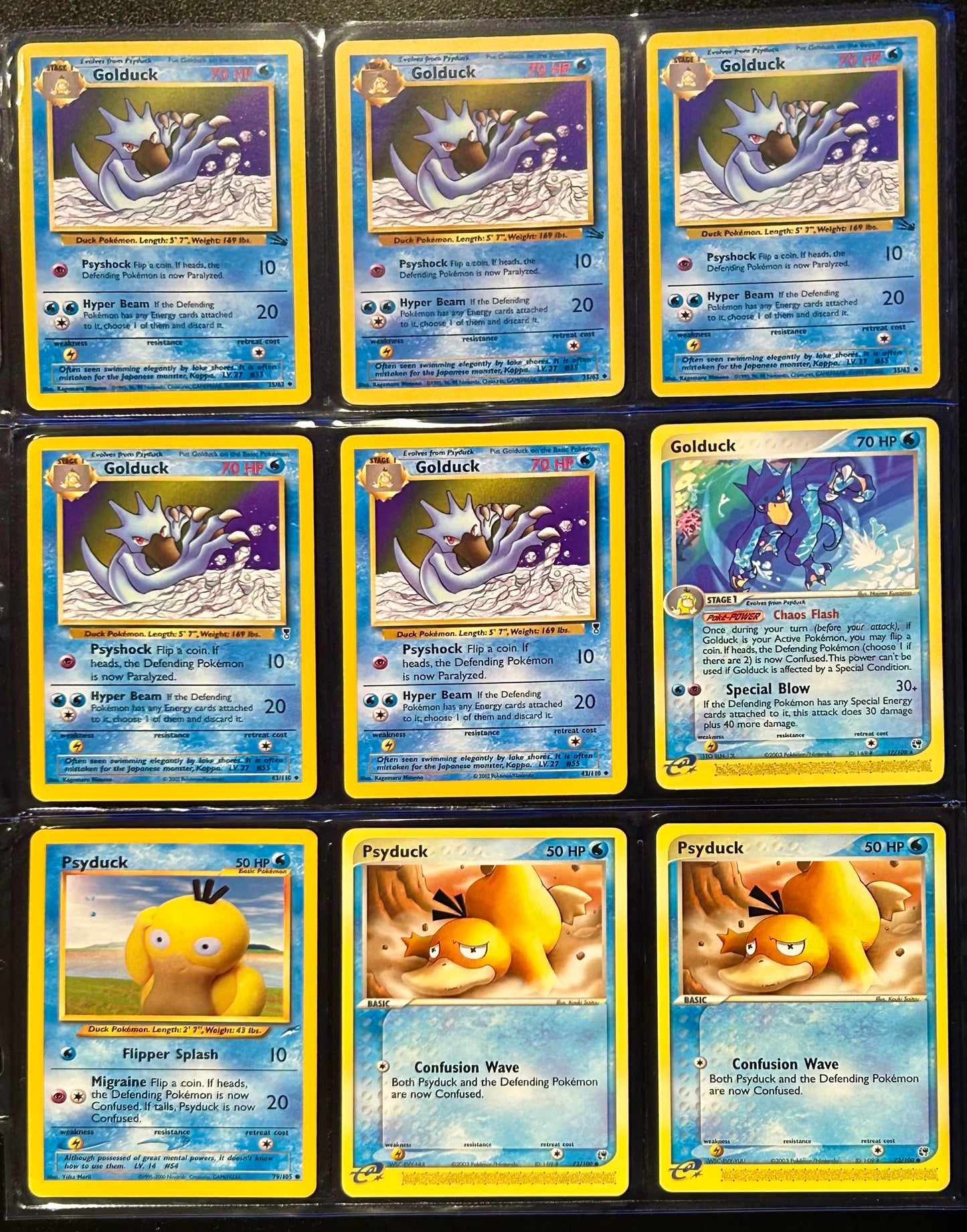 9 Card Golduck evolutions lot