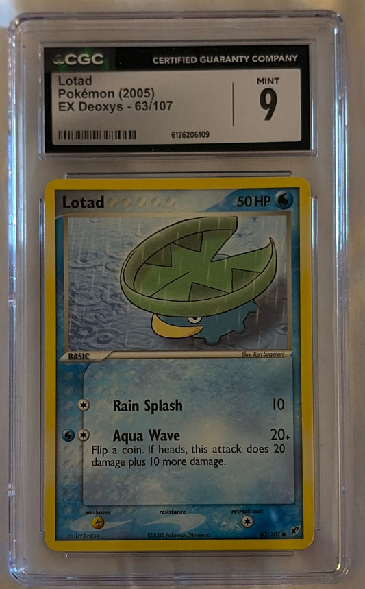 Lotad - 063/107 - Deoxys (DX) Graded CGC 9