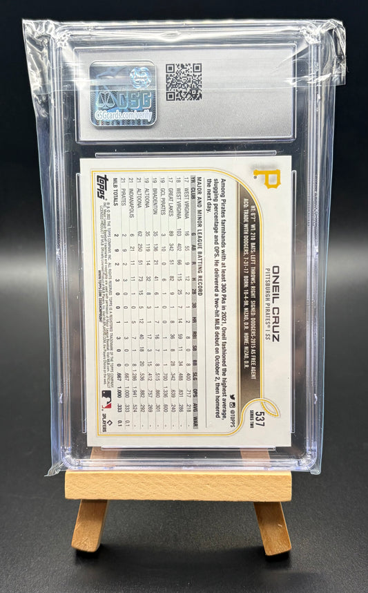2022 Topps O’Neil Cruz Rookie Card Graded 9