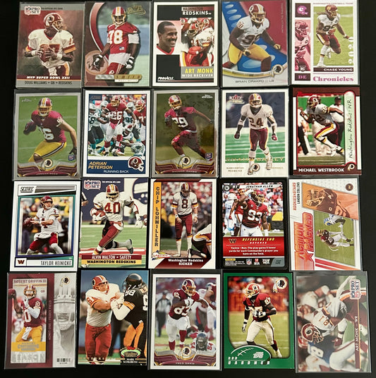 Washington Team NFL $3.50 20 Card Lot #3