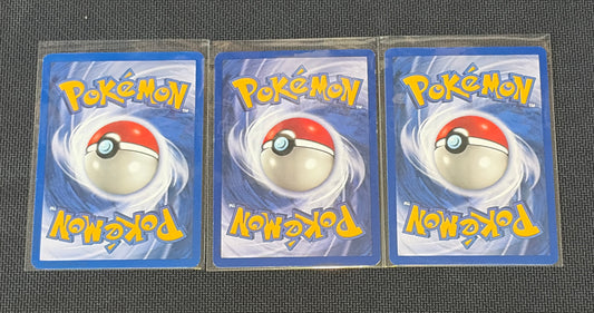 Gastly- Base Set (BS) Common 3 card lot LP(Read Description)