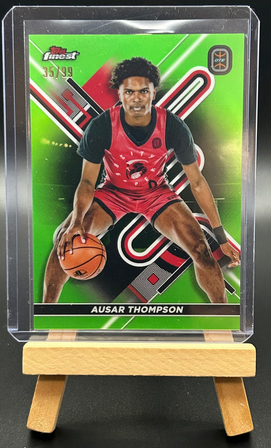 2022-23 Topps Finest OTE #72 Ausar Thompson Neon Green Refractor Numbered /99