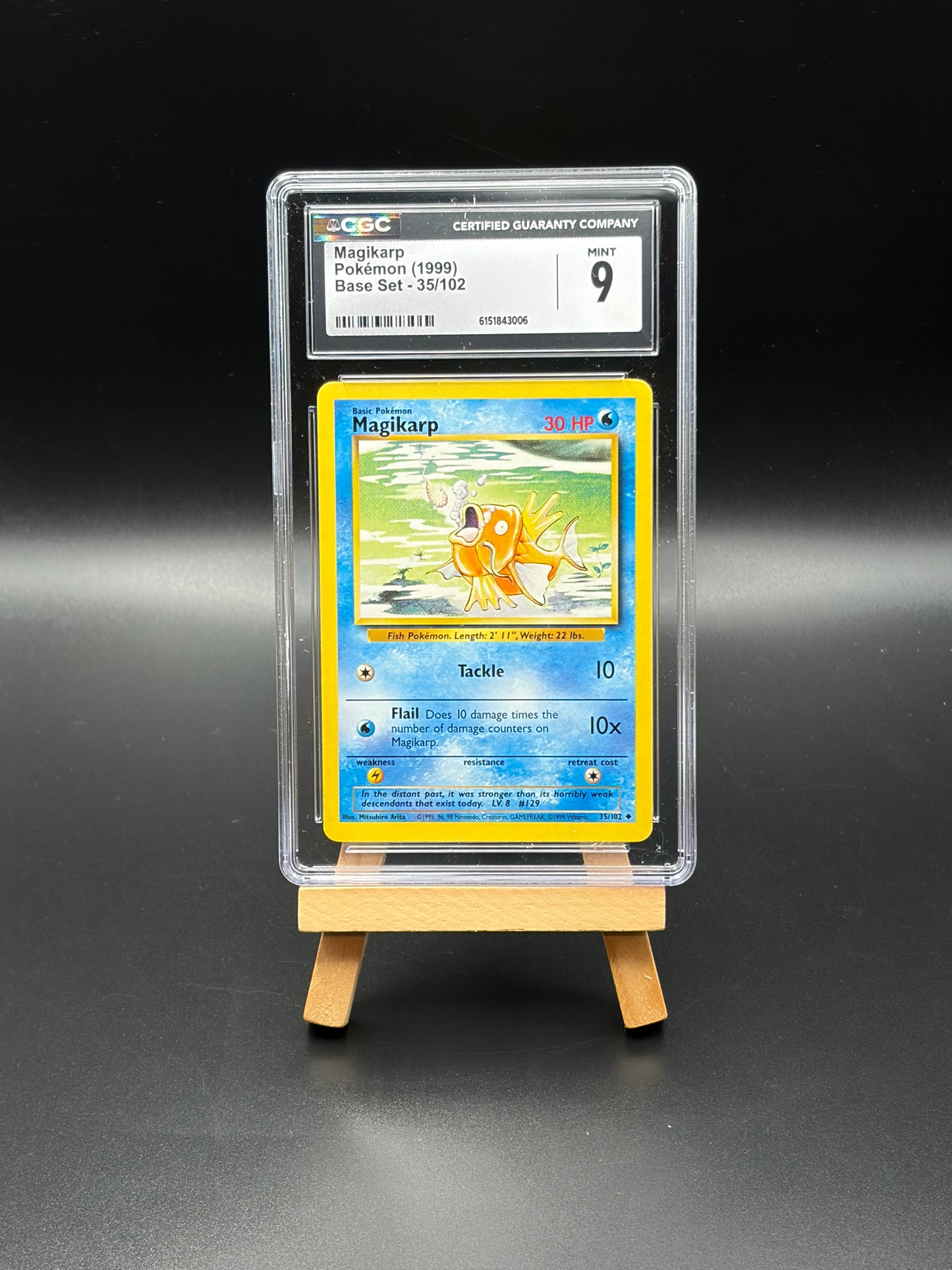 Magikarp (035/102)- Base Set (BS) Unlimited Graded CGC 9