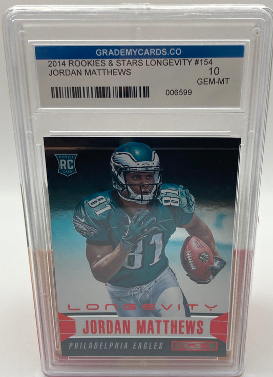 2014 Rookies and Stars Red Parallel RC Jordan Matthews Graded