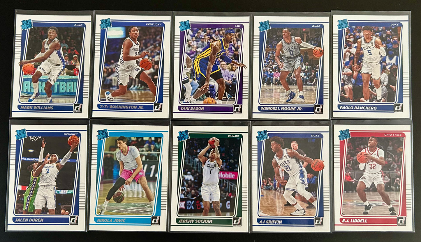 2022 Chronicles Rated Rookie Draft Picks 10 Card Lot