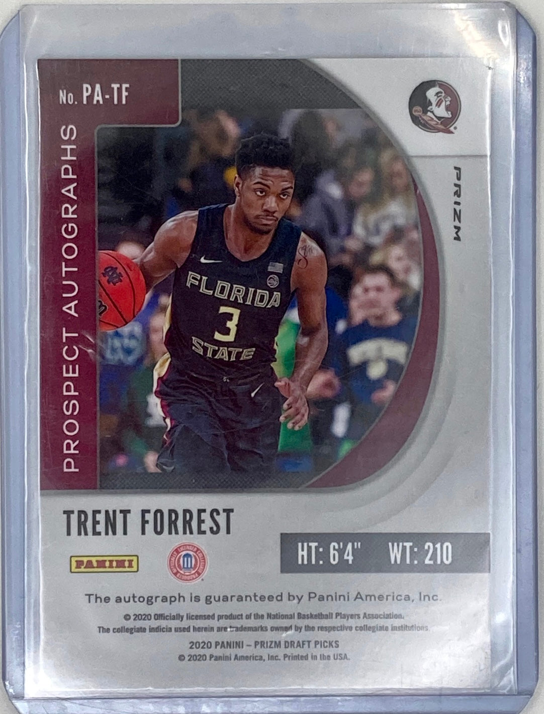 2020 Prizm Draft Picks Trent Forrest Auto