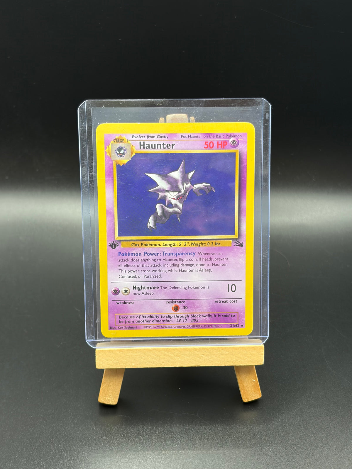 Gastly, Haunter and Gengar 1st Edition Non Holo - Fossil (FO) LP