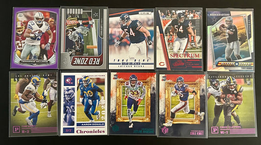 NFL Mixed Teams and Players 10 Card Lot