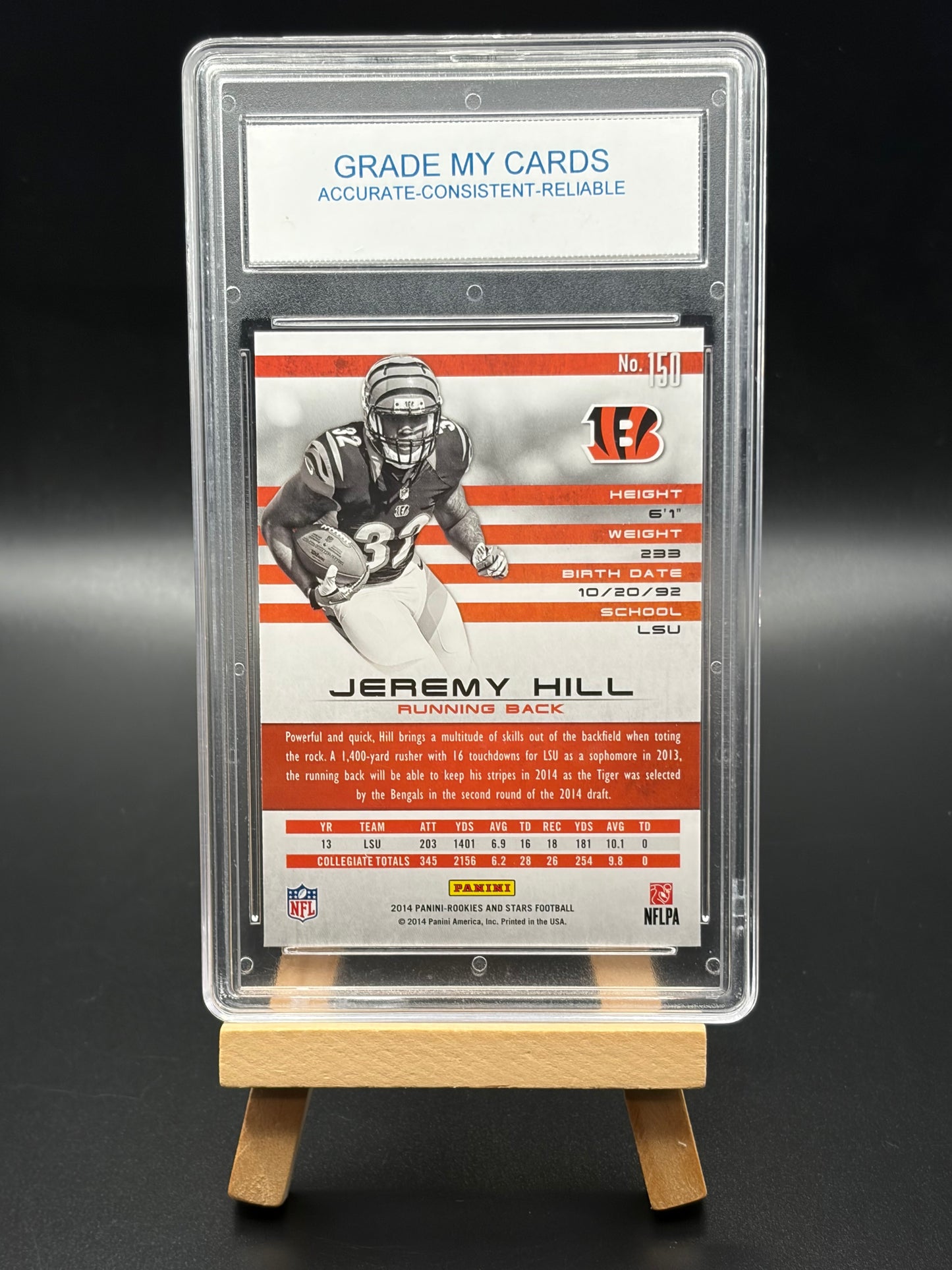 2014 Rookies and Stars Gold Parallel RC Jeremy Hill Graded