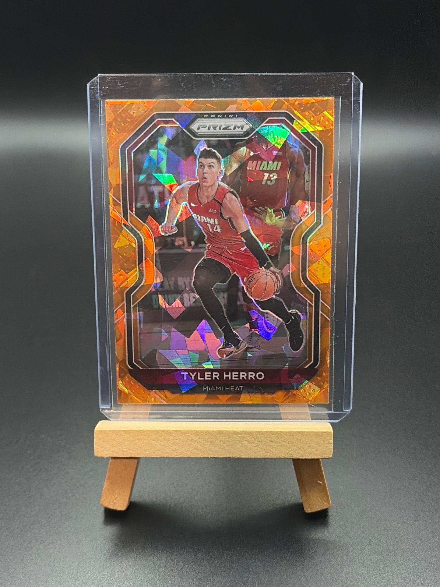2020-2021 Prizm Basketball Tyler Herro Cracked Ice Orange Parallel