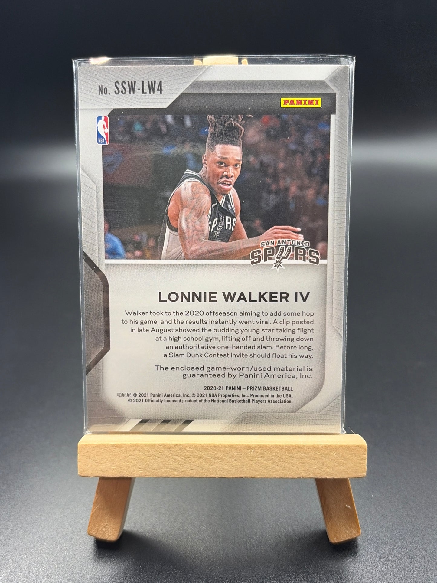 2020-2021 Lonnie Walker IV Jersey Patch Card