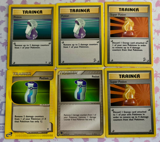 6 Card Potion Pokemon Card Lot
