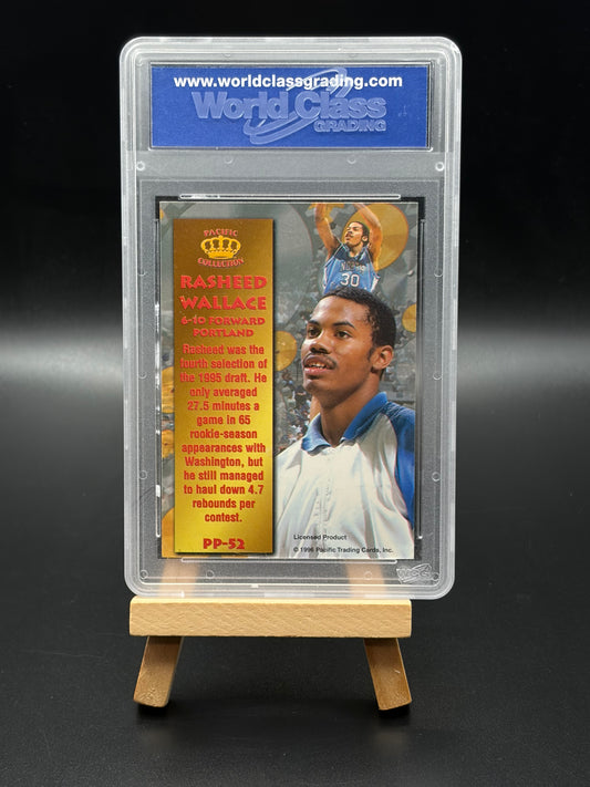 1996 Pacific Collection Rasheed Wallace North Carolina Tar Heels Graded by WCG