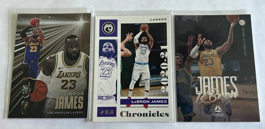 2020-2021 Panini Chronicles Lebron James Three card lot