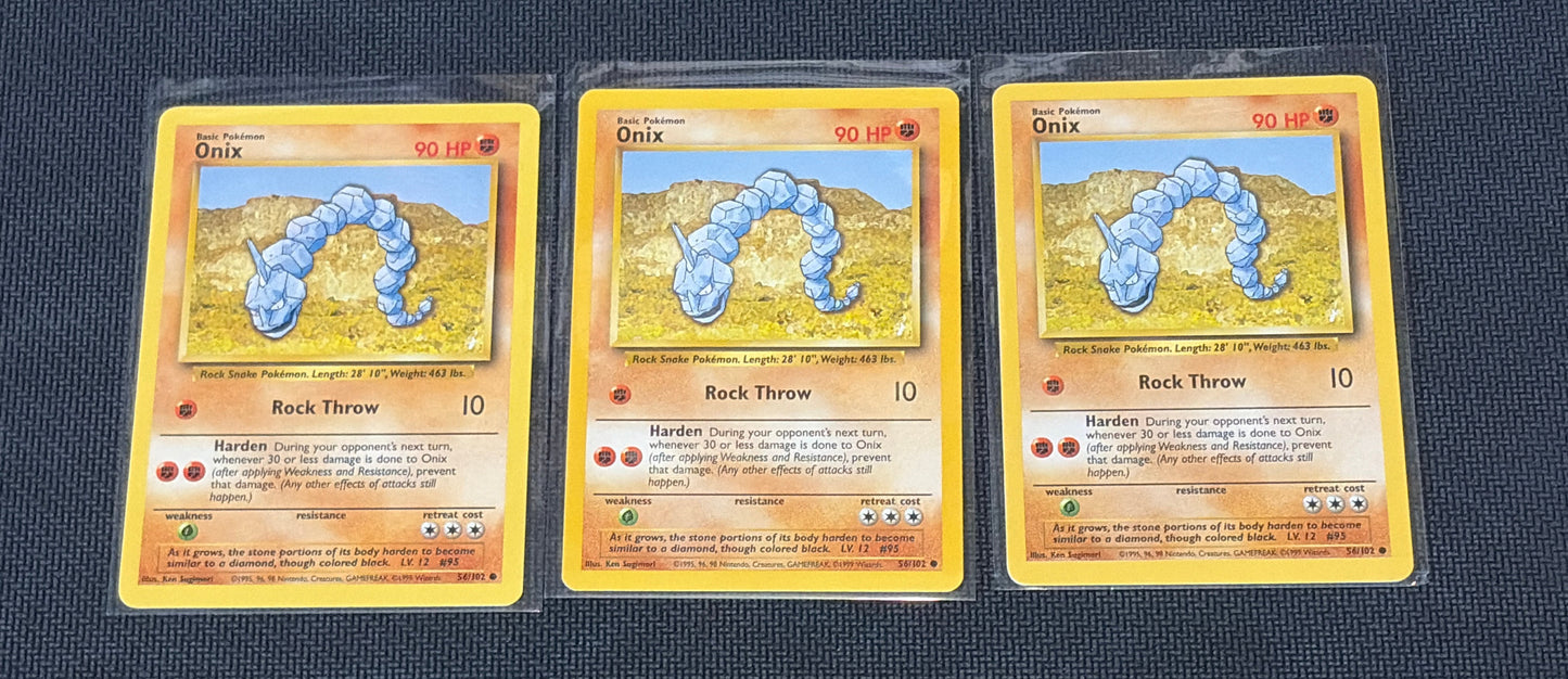 Onix- Base Set (BS) Common 3 card lot LP (Read Description)