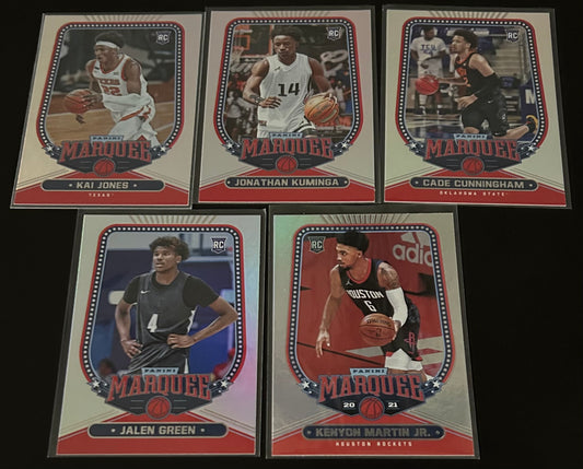 2020-2021 Panini - Chronicles Marquee Basketball 5 card lot