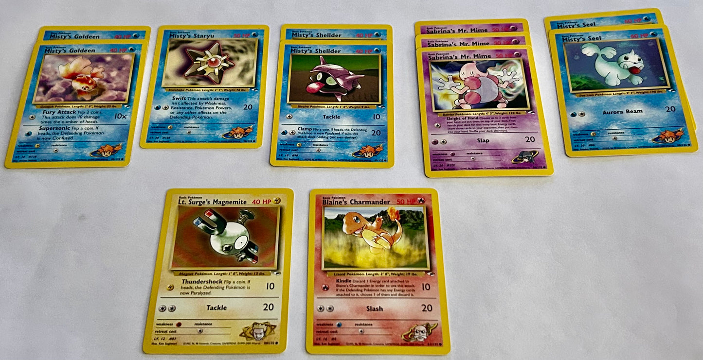 12 card Gym Hero’s Pokemon Card lot