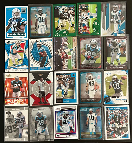 NFL Carolina Panthers 20 card lot #2