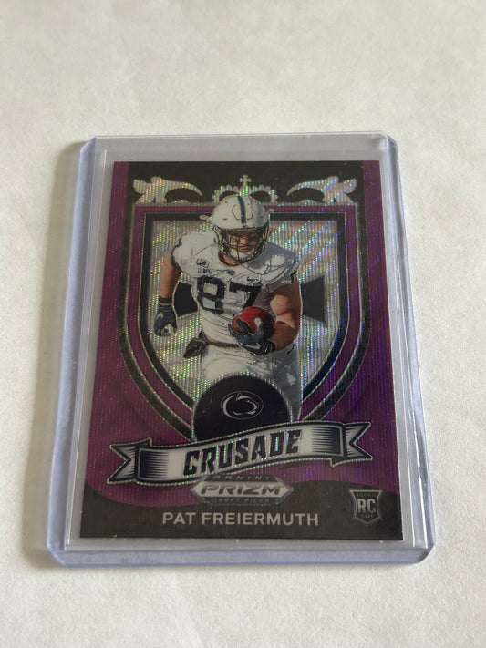 2021 Panini Prizm Draft Picks Purple Parallel Pat Freiermuth Rookie Card