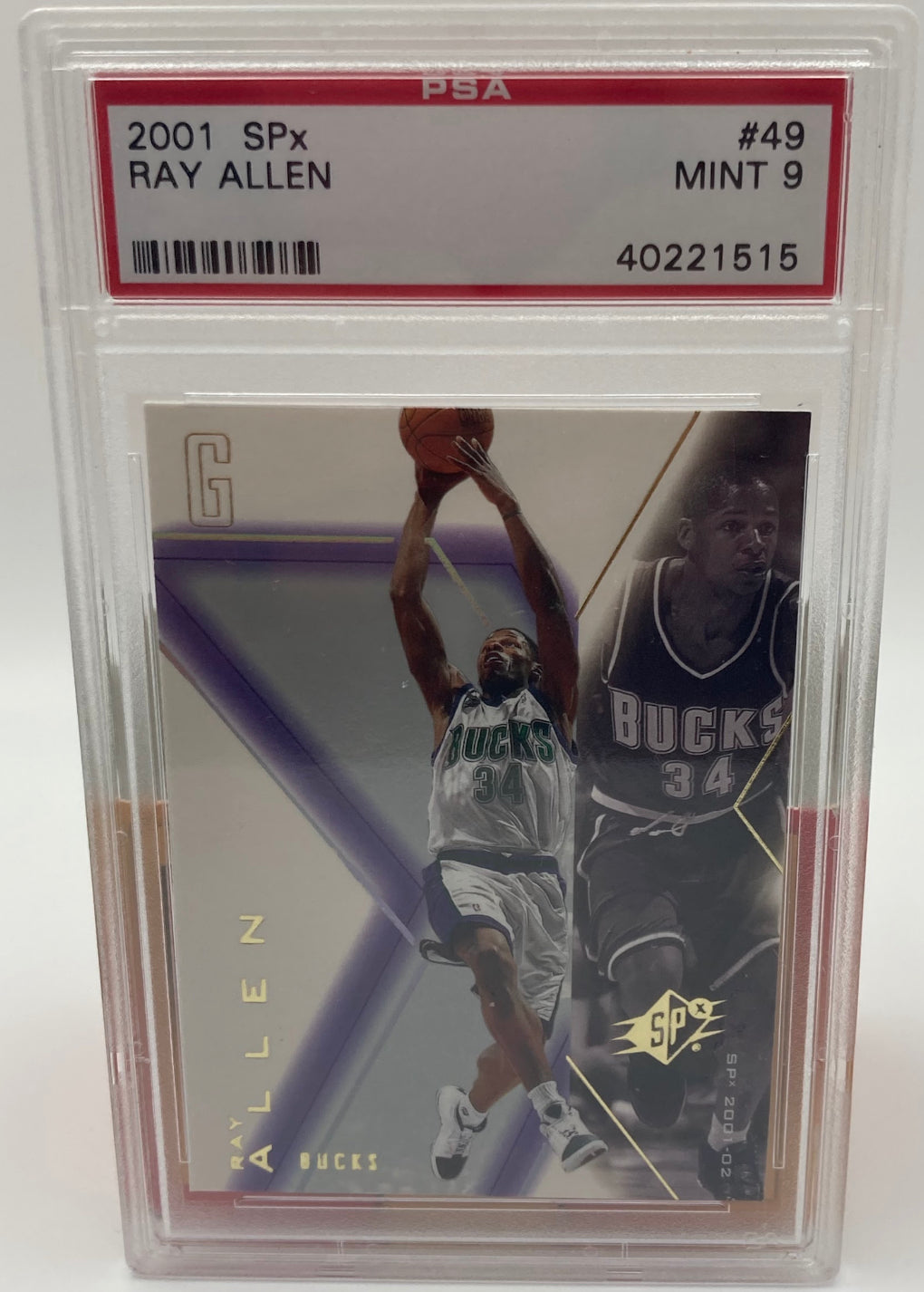 2001 SPX Ray Allen PSA Graded 9