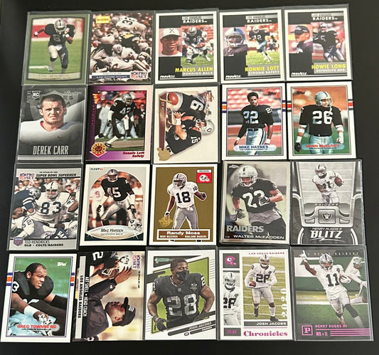 NFL Las Vegas Raiders 20 Card lot #1