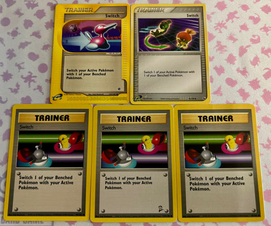5 Card Pokemon Card Switch Lot