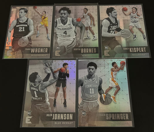 2021 Panini - Chronicles Essential Draft Picks 5 card lot.