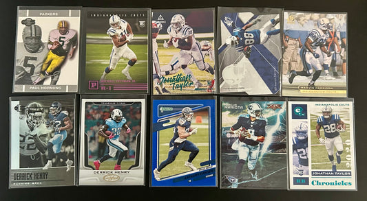 NFL Mixed Teams and Players 10 Card Lot