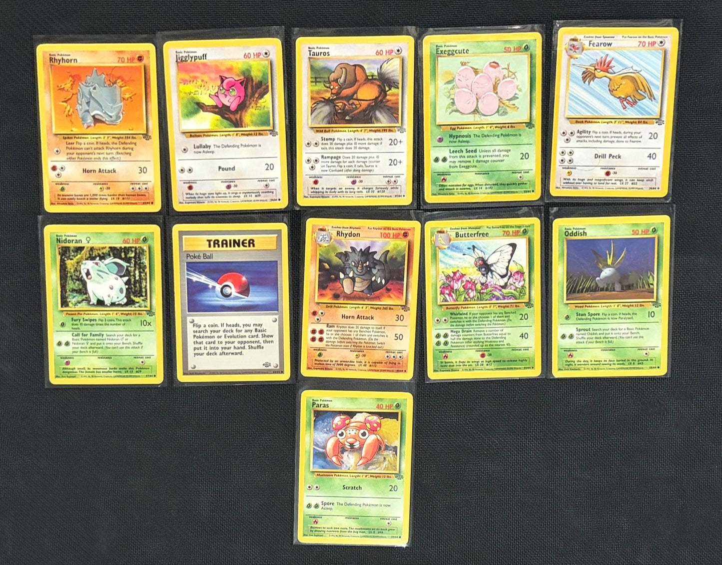 29 Card Jungle Pokemon Card Lot LP and MP