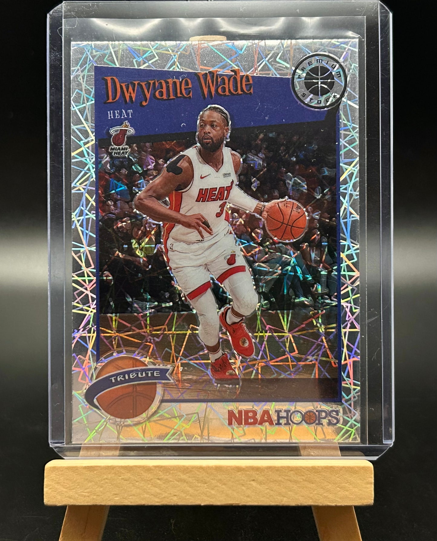 2019-20 Panini NBA Hoops Premium Stock Prizms Silver Lazer Tribute Dwayne Wade