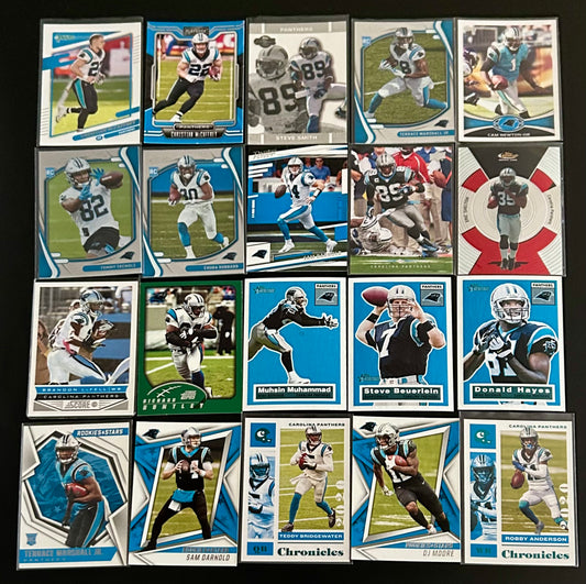 NFL Carolina Panthers 20 card lot #1