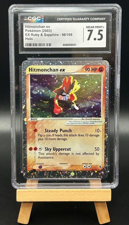 Hitmonchan ex - Ruby and Sapphire (RS) CGC 7.5 with swirl
