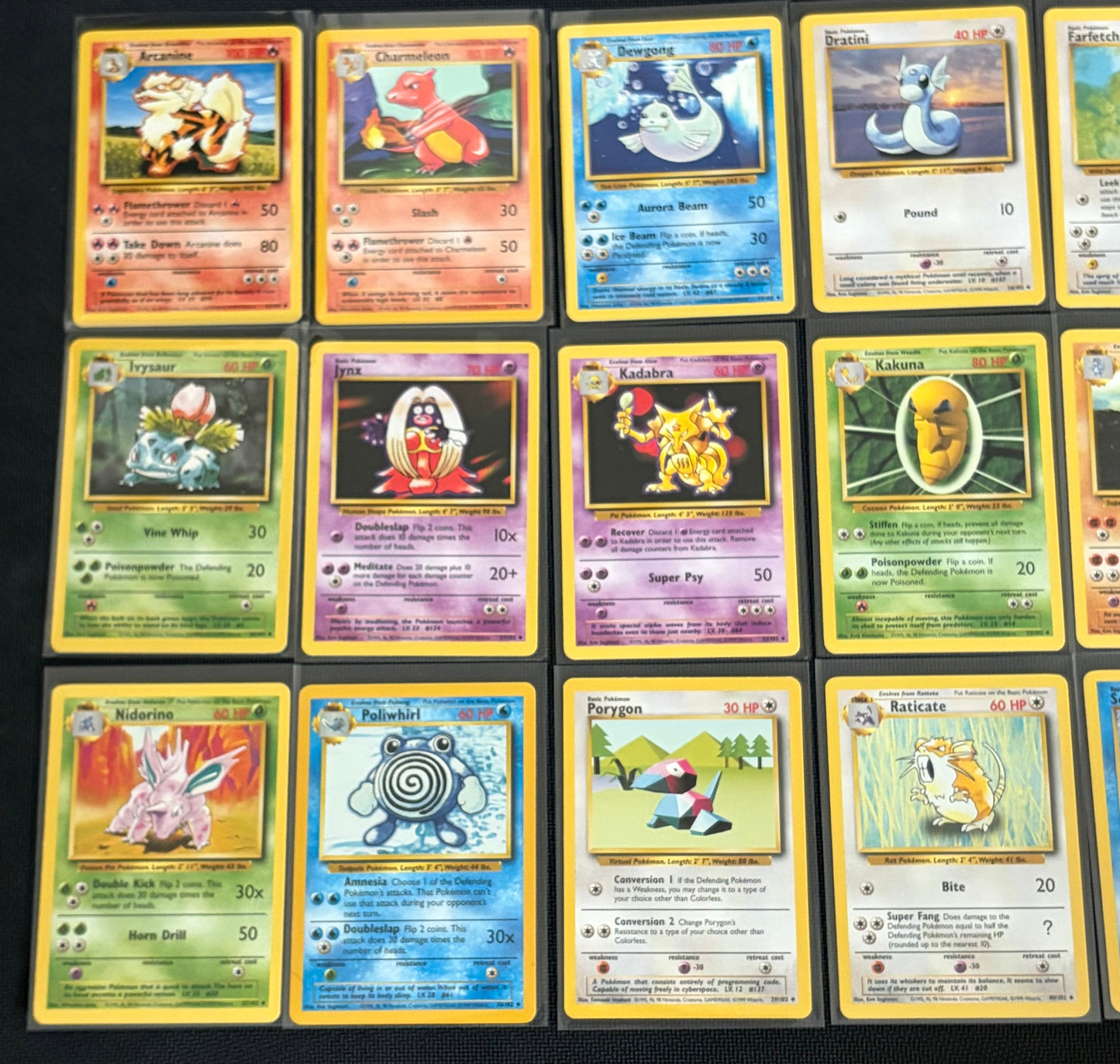 63 Card Pokemon Base Set Collection