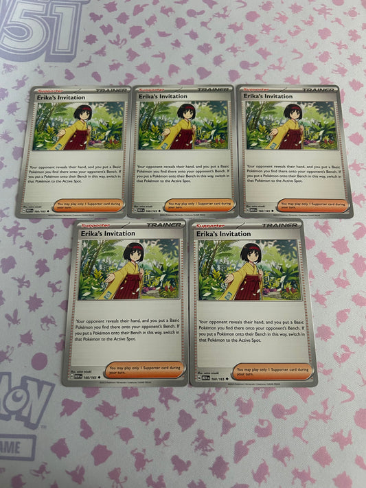 5 Erika’s Invitation Card Scarlet & Violet 151 lot