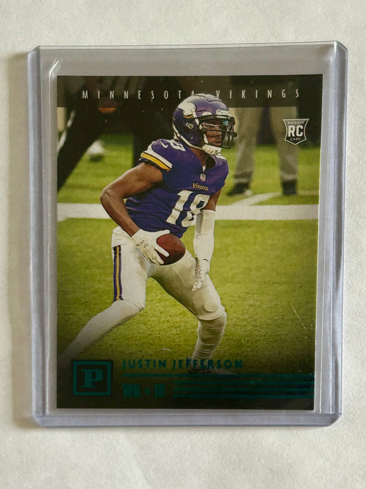 2020 Panini Chronicles Football Teal Parallel Justin Jefferson Rookie Card