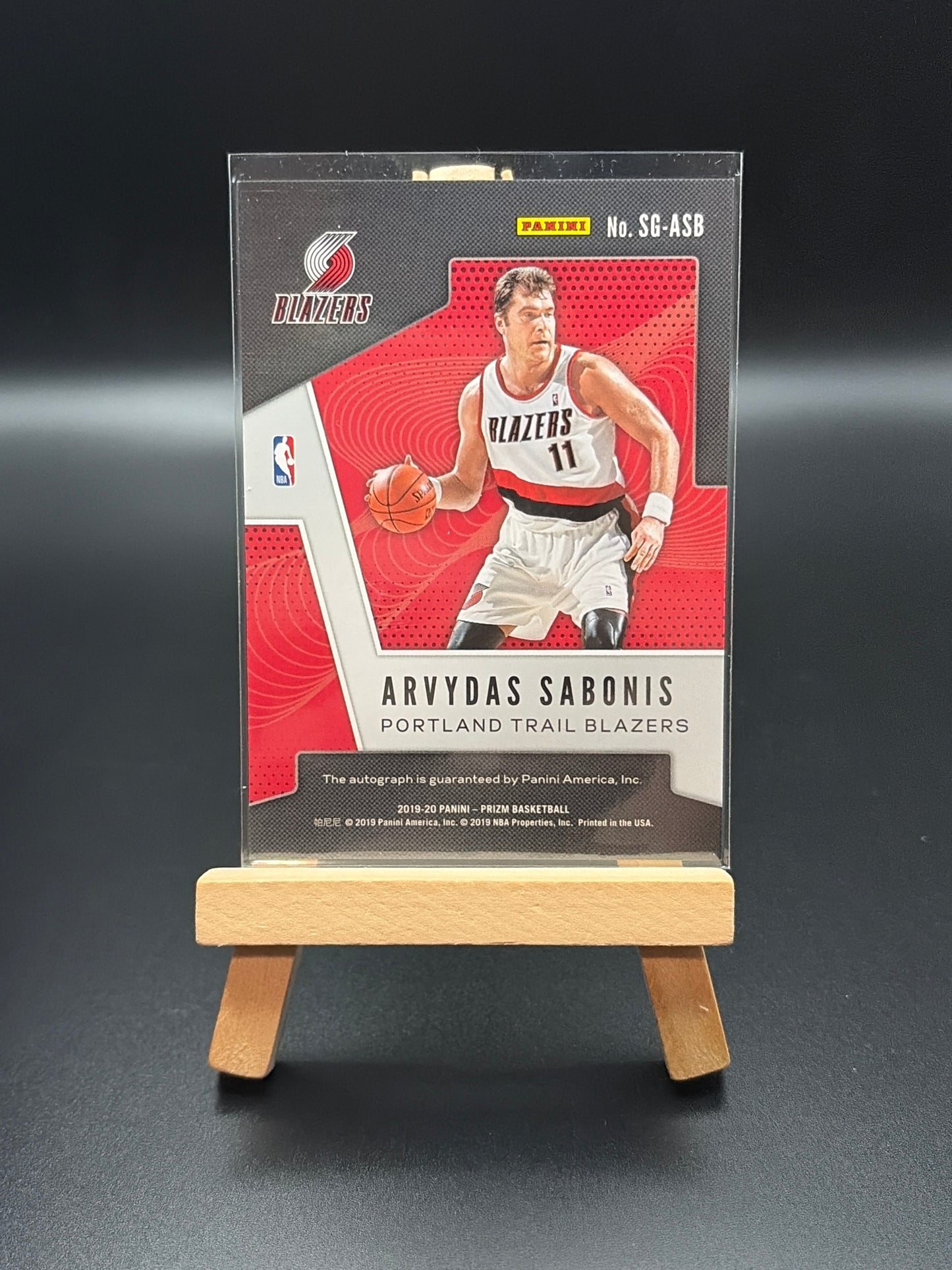 2019-20 Prizm Signatures Auto – Arvydas Sabonis – Trail Blazers Legend