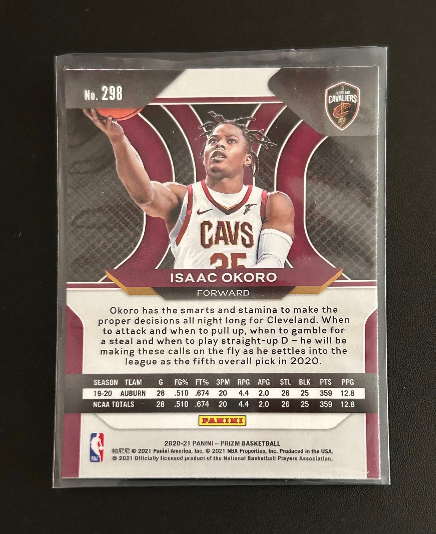 2020 Panini Prizm Isaac Okoro RC