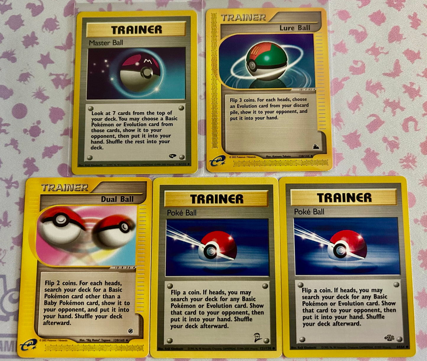 5 Card Pokeball Card Lot