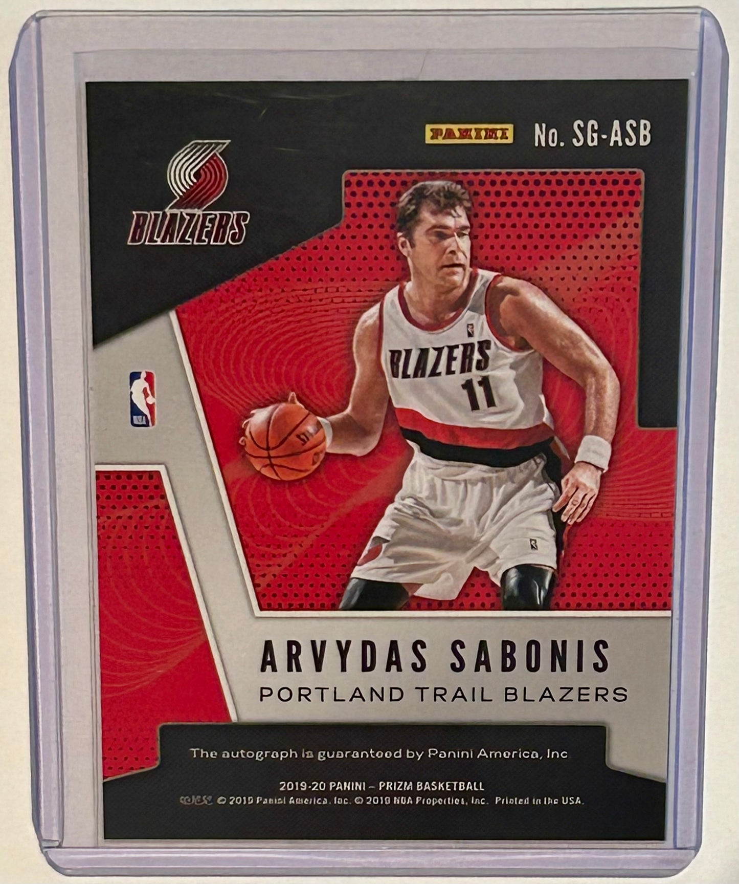 2019-20 Prizm Signatures - Arvydas Sabonis Autograph.