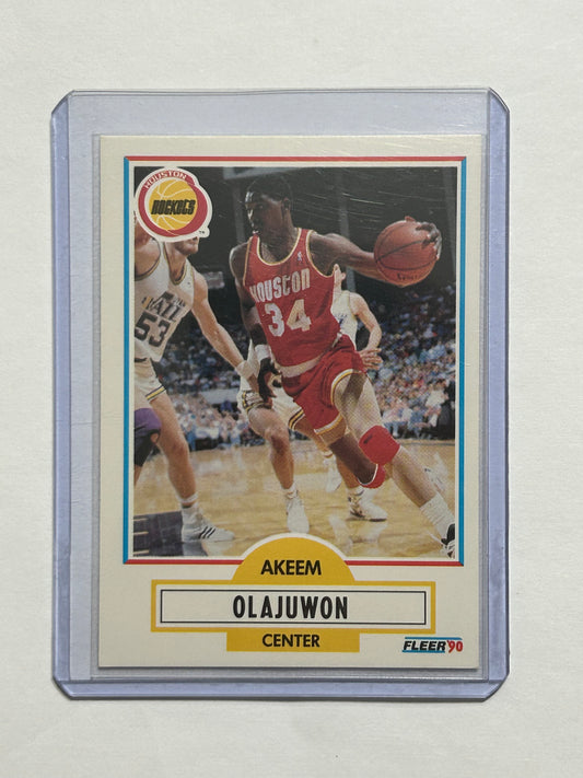 1990 Fleer Akeem Abdul Olajuwon Card